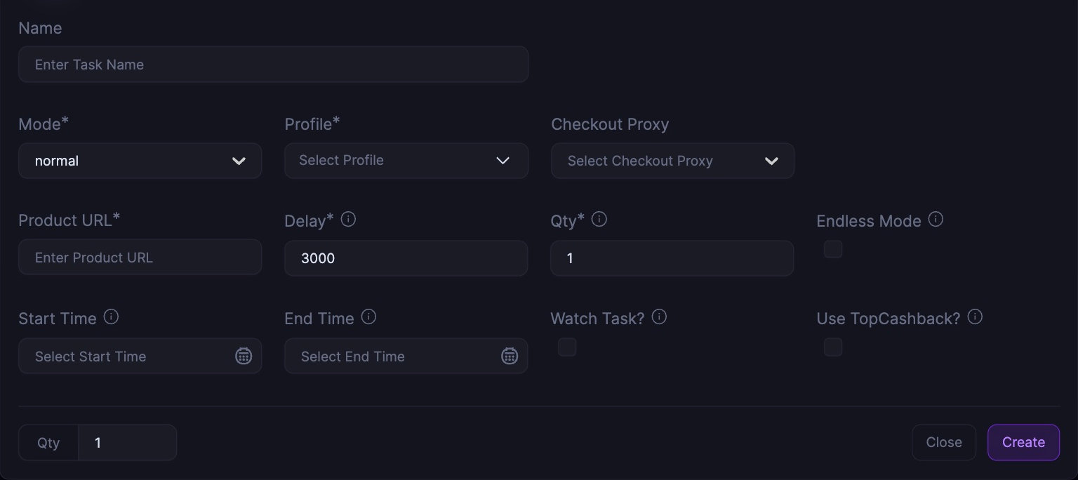 HMV Normal task settings in Stellar 4.0