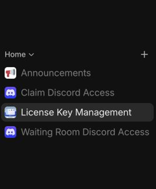Open License Key Management in Stellar’s Whop sidebar.