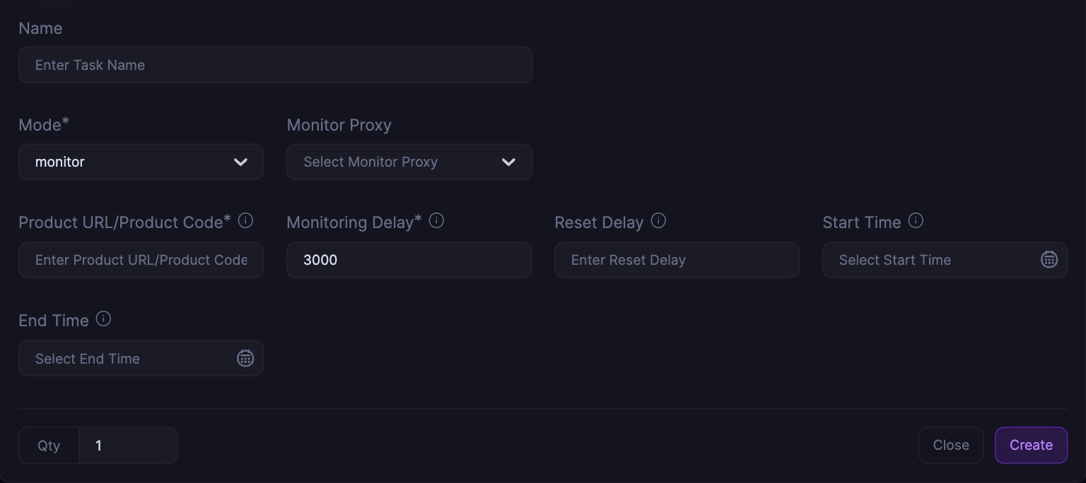 Ryman Monitor task settings in Stellar 4.0
