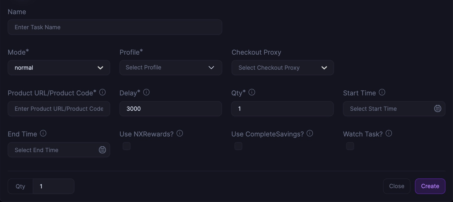 Ryman Normal task settings in Stellar 4.0